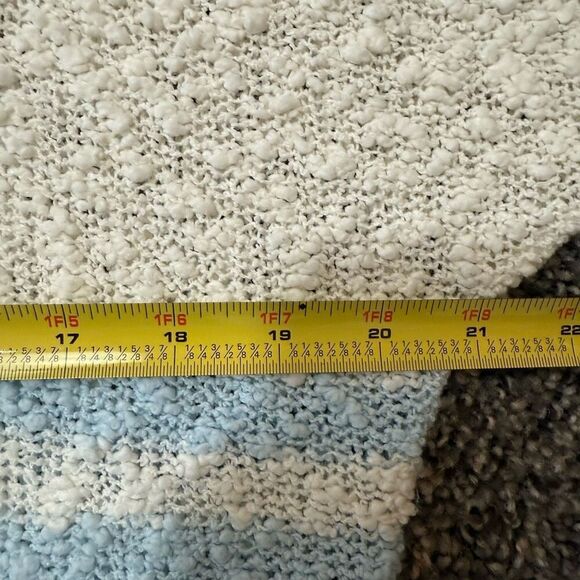 Vintage 80s Retro White Stripe Short Sleeve Sweater Top Shirt M Boat - Picture 4 of 5